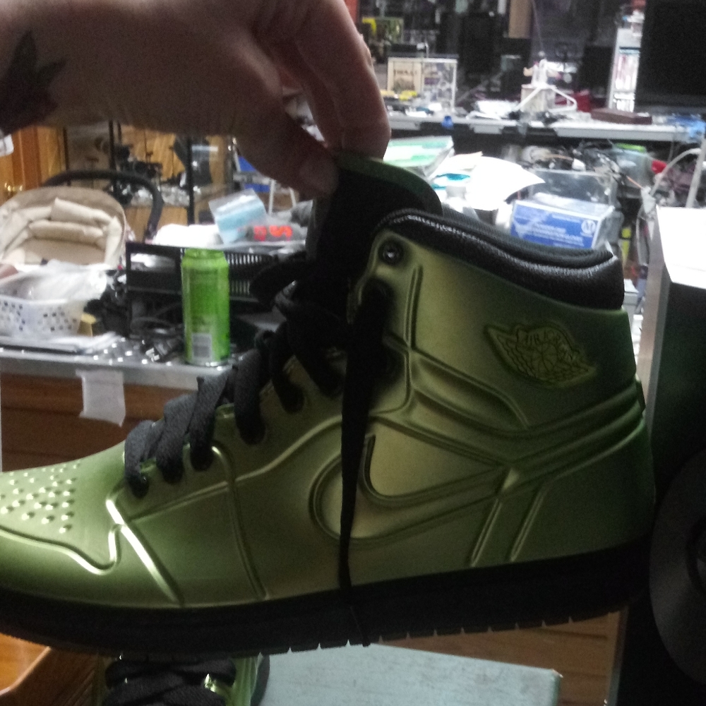 air jordan 1 anodized green and black 2005